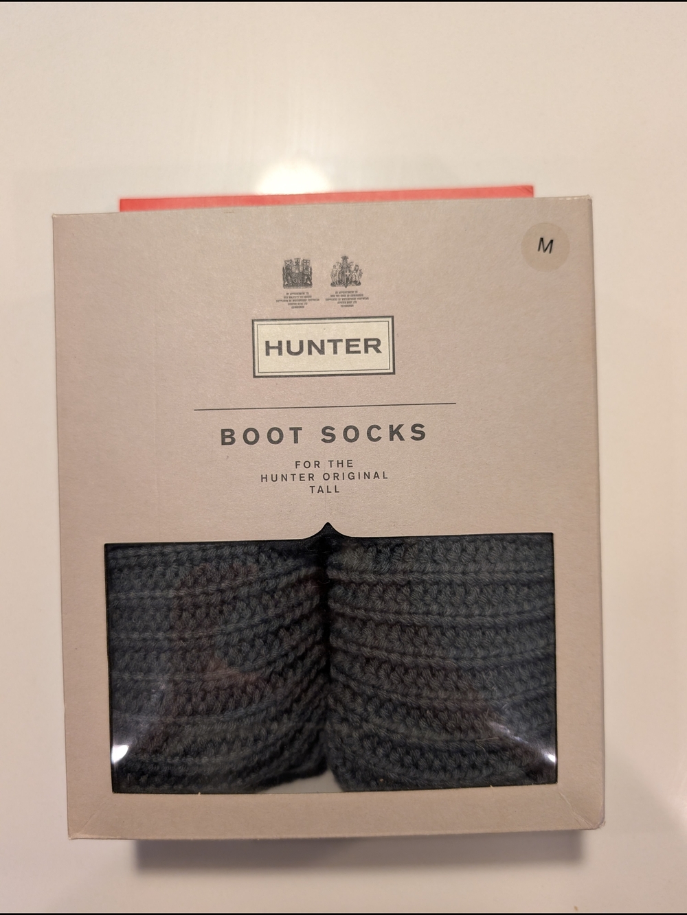 Hunter Dark Slate Gray Cable Tall Boot Socks Women's M